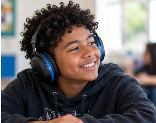 Representative middle school student in a learning environment